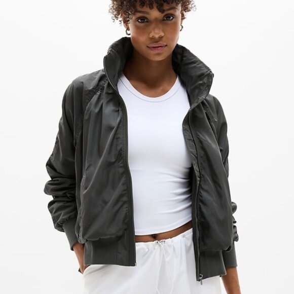 Athleta Jackets & Blazers - Athleta Jetset Bomber XS Shadow Grey
